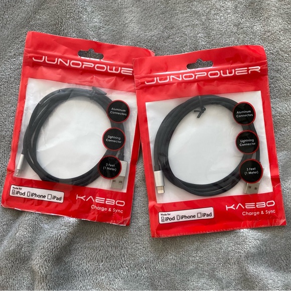 2-Pack Apple Certified Lighting Charger Cable for iPhone iPad Nano NWT - Picture 2 of 4